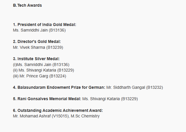 3rd Convocation Awards