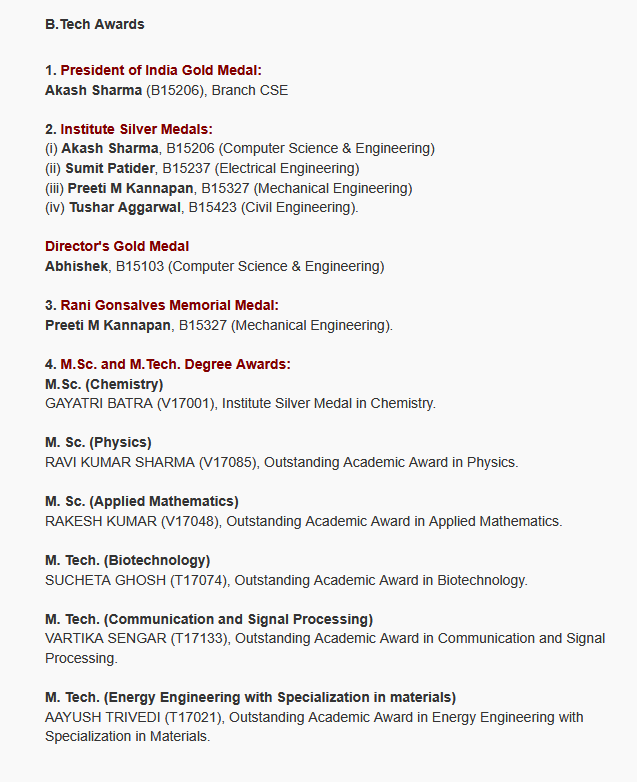 3rd Convocation Awards